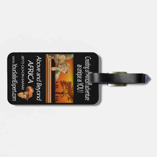 Über und über Afrika (Christine) Gepäckanhänger (Rückseite horizontal)
