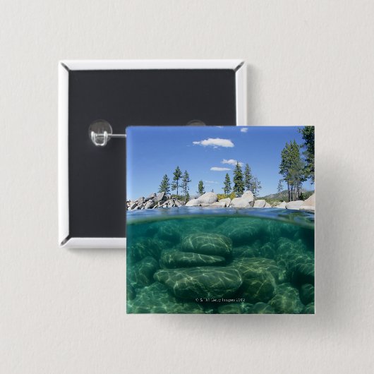 Über und unterhalb des Tahoe-Sees Button (Vorne & Hinten)