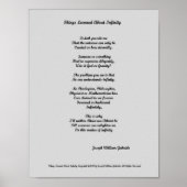 Über Unendlichkeit gelernt Poster (Vorne)