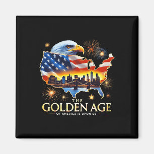 Über uns lustiger Trump Goldener Adler Das goldene Magnet