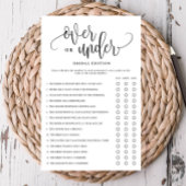 Über unter Brautparty bearbeitete Papierspielkarte Flyer