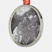 Über & unter von Brian Benson Silbernes Ornament (Links)