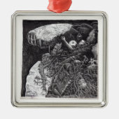 Über & unter von Brian Benson Silbernes Ornament (Vorne)
