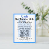 Über Utah Postkarte (Stehend Vorderseite)