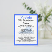 Über Virginia Postkarte (Stehend Vorderseite)