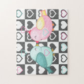Über Vögel Jigsaw Puzzle Hearts Romantisches Paar (Vertikal)