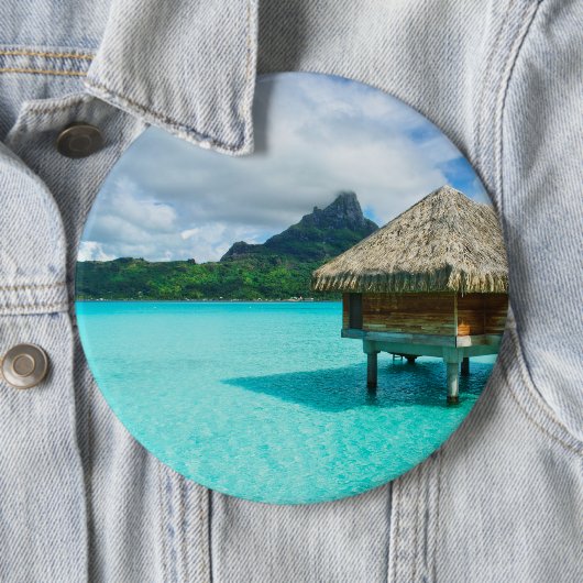 Über-Wasser Bungalow, Bora Bora Knopf Button (Beispiel)