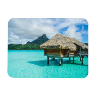 Über-Wasser Bungalow, Bora Bora rechteckiger Magnet