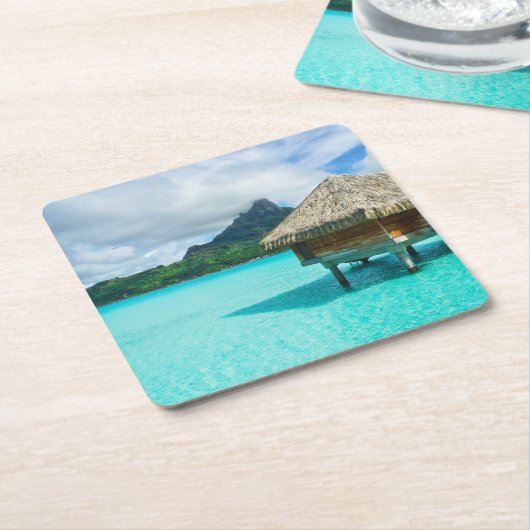 Über-Wasser Bungalow, Bora Bora Untersetzer (angewinkelt)