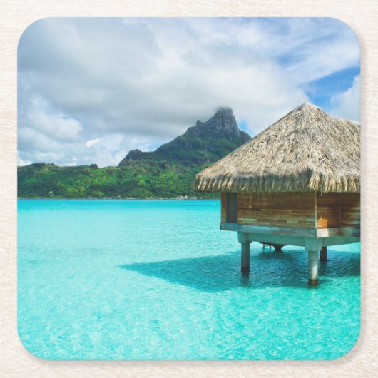 Über-Wasser Bungalow, Bora Bora Untersetzer (Vorderseite)
