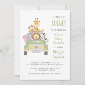 Über Wild Safari Virtual Baby Dusche Einladung (Vorderseite)