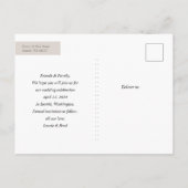 Überaid Save the Date Foto Ankündigung Postkarte (Rückseite)