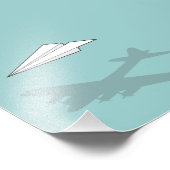 Überaktive Bildgebung in Papierflugzeugen Fotodruck (Ecke)