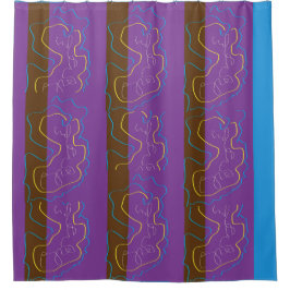 Überall auf der Linse Duschvorhang