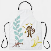 Überall auf Print Schürze Affen Bananen Blätter (Vorderseite)