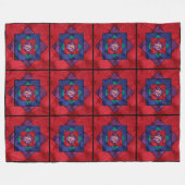 Überall auf Quilt Square Monogram Fleece Blanket (Vorderseite (Horizontal))