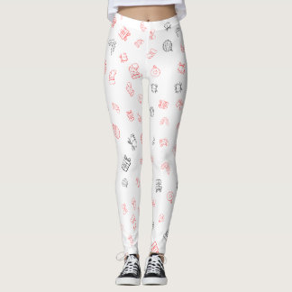 Überall bedruckte Weihnachtsleggings Leggings