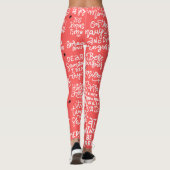 Überall bedruckte Weihnachtsleggings Leggings (Rückseite)