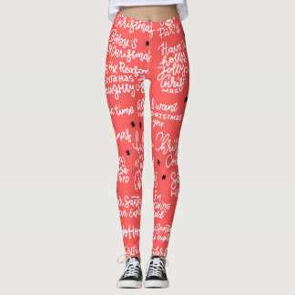 Überall bedruckte Weihnachtsleggings Leggings