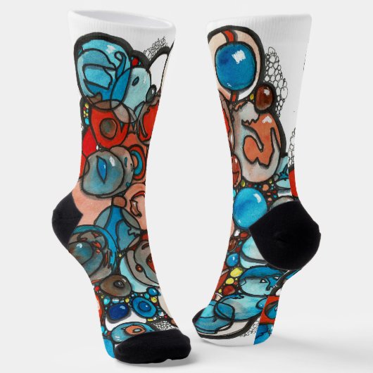 überall Blasen Socken (Gewinkelt)