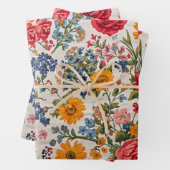 Überall Blumen, farbenfrohes Design, Geschenkpapier Set (Beispiel)