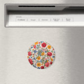 Überall Blumen, farbenfrohes Design, Magnet (In Situ (Geschirrspüler))