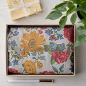 Überall Blumen, farbenfrohes Design, Seidenpapier (Geschenk)