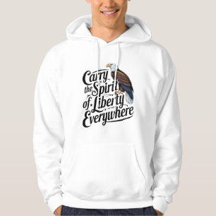 Überall den Geist der Freiheit tragen - Bald Eagle Hoodie
