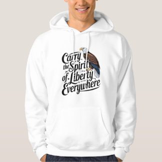 Überall den Geist der Freiheit tragen - Bald Eagle Hoodie