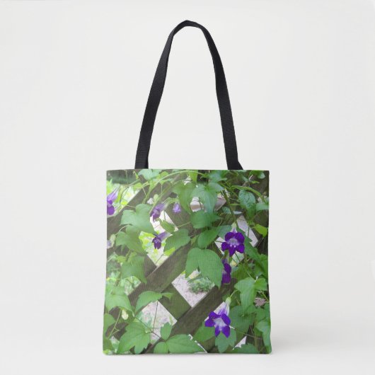überall drucken auf Tasche violette Blumen auf Git (Vorderseite)