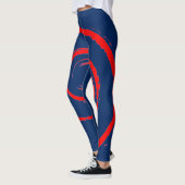 Überall drucken Leggings mit rotem Twirl (Links)