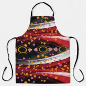 Überall drucken Schürze Abstrakt, rot, schwarz (Vorderseite)