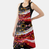 Überall drucken Schürze Abstrakt, rot, schwarz (InSitu)