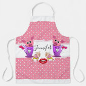 Überall drucken Schürze Rosa Schweine Herz (Vorderseite)