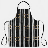 Überall drucken Schürze Schwarz-Weiß-Skulpturen (Vorderseite)