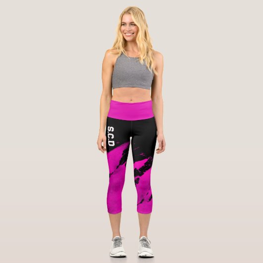 Überall drucken Sie benutzerdefinierte Capri-Leggi Capri Leggings (Vorderseite)