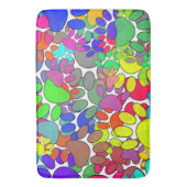 Überall drucken viele Hunde-Pfoten Badematte (Vorderseite Vertikal)