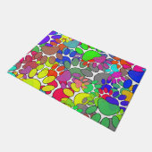 Überall drucken viele Hunde-Pfoten Fußmatte (Schrägansicht)