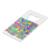 Überall drucken viele Hunde-Pfoten Geldbeutel Flaschenöffner (Rückseite Schrägansicht)