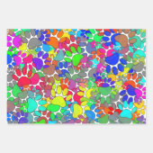 Überall drucken viele Hunde-Pfoten Geschenkpapier Set (Vorderseite 2)