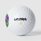 Überall drucken viele Hunde-Pfoten Golfball (Logo)