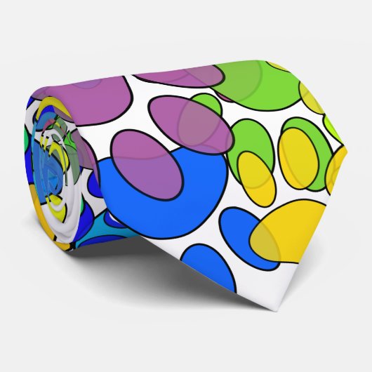 Überall drucken viele Hunde-Pfoten Krawatte (Gerollt)