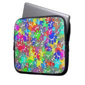 Überall drucken viele Hunde-Pfoten Laptopschutzhülle (Vorderseite Links)