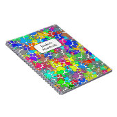 Überall drucken viele Hunde-Pfoten Notizblock (Rechte Seite)