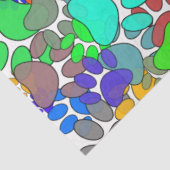 Überall drucken viele Hunde-Pfoten Seidenpapier (Ausschnitt)