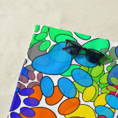 Überall drucken viele Hunde-Pfoten Strandtuch (Beispiel)