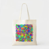 Überall drucken viele Hunde-Pfoten Tragetasche (Vorne)