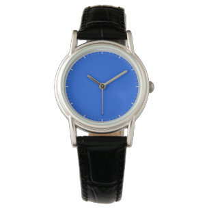 Überall einfarbige blaue Farbe mit markierten Abst Armbanduhr