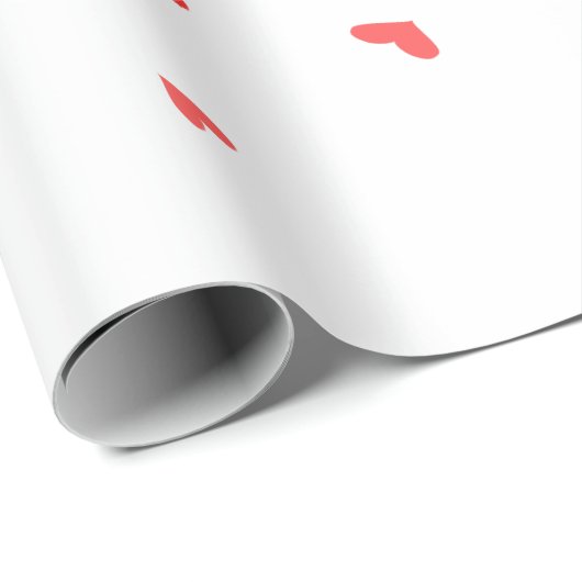 Überall fallen rote Herzen Geschenkpapier (Rolleneckpunkt)