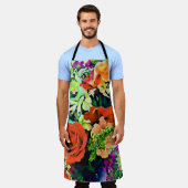Überall florale tropische Blume drucken Schürze (Getragen)